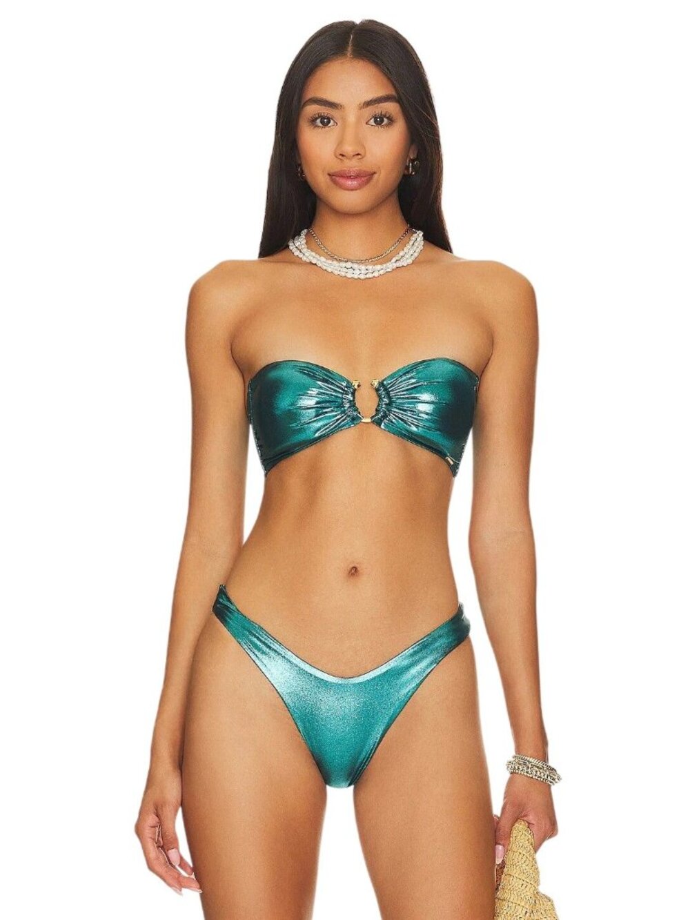 BOAMAR X Revolve Jlo Top in Emerald X-Small Womens Bikini Swim